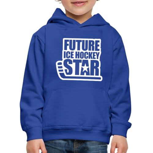 Spreadshirt Eishockey Future Ice Hockey Star Kinder Premium Hoodie, 152/164 (12-14 Jahre), Royalblau Spreadshirt Eishockey Future Ice Hockey Star Kinder Premium Hoodie, 152/164 (12-14 Jahre), Royalblau