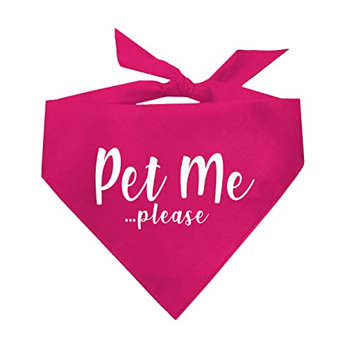 Pet Me Please Dog Bandana | Pink, OS (x)