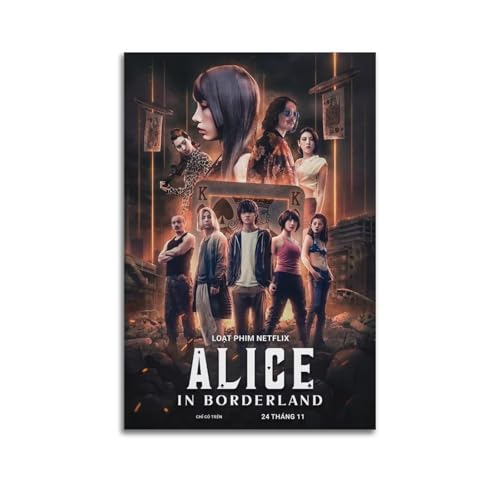AEUYWQHKEKG Alice in Borderland 2020 (1) Carteles estética vintage pared arte lienzo póster, pintura decorativa sala de estar decoración del dormitorio 30 x 45 cm sin marco