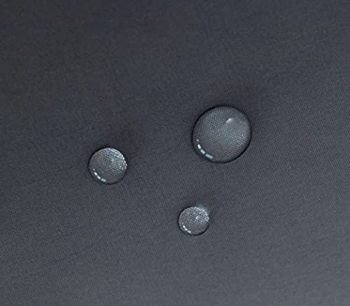 Biscaynebay Fabric Shower Narrow Stall Curtain Liners 48" Width By 72" Length, Dark Grey Water Resistant Bathroom Curtains, Rust Resistant Grommets (8 Holes) Weighted Bottom Machine Washable #TOP3