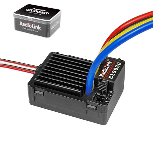 Radiolink CL9030 90A (2-4S) Brushed ESC 防水ブラシ付き 内蔵5A BEC 5.5V/7.5V選択可能、RC クローラー タンク/ボート用電子スピードコントローラー (XT60 プラグ)のサムネイル