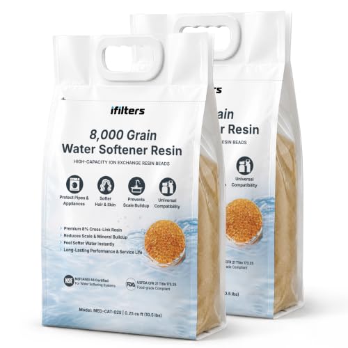 iFilters Water Softener Resin Media Replacement - 1/2 Cubic Foot (CuFt)