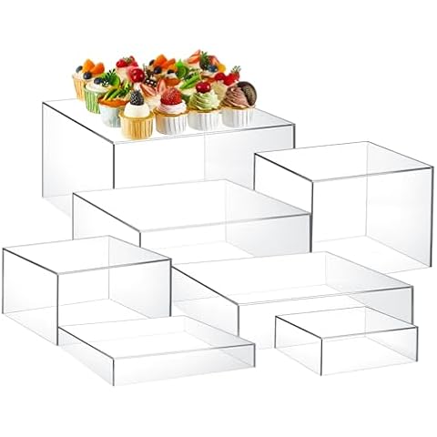 Leinuosen 7-Piece Acrylic Buffet Risers Cover