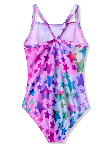 Image of TENVDA Girls One Piece Swimsuits Sport Halter Swimwear Beach Bathing Suit