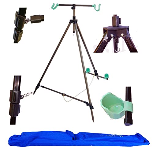 Tripode Pesca Surfcasting Cavalletto Poggia Canne Mare Spiaggia Molo