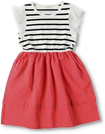 Amazon ブランシェス Branshes ボーダードッキングワンピース ブラック 04 100cm ワンピース チュニック 通販