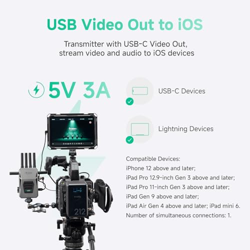 Image of Accsoon CineView Master 4K Wireless Video Transmission HDMI SDI Transmitter Receiver 4K60 Tri-Band 25ms Latency 8202ft,1 Wired iOS+4 App Monitoring Livestreaming, Pair CineView M7 Pro /M7H Pro /SE 4K
