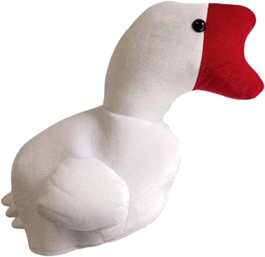 Wakauto Plush Goose Headgear Hat Lightweight Cosplay Prop Costume Hat Soft Animal Headwear for Kids and Girls Party
