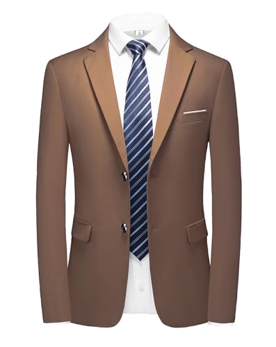 MOGU Men's 2 Piece Suit Solid Color Formal Dress Suits Slim Fit Tuxedo Set Jacket Pants with Tie2