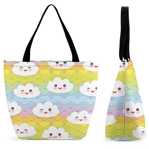 Sac de shopping nuage blanc mignon idéal pour votre voyage quotidien