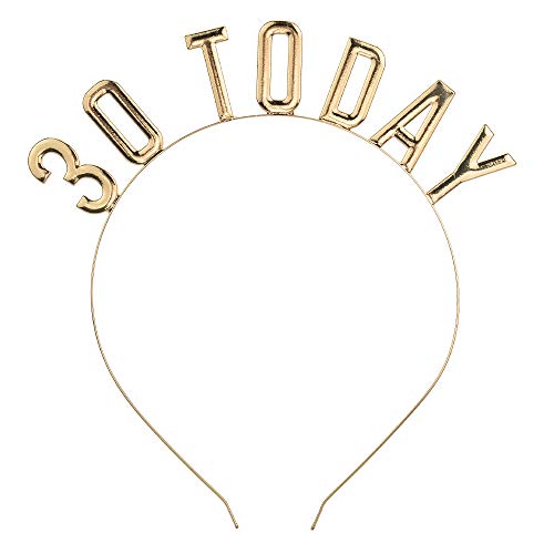 DekoHaus Diadema 30 Today en color dorado, accesorio de fiesta