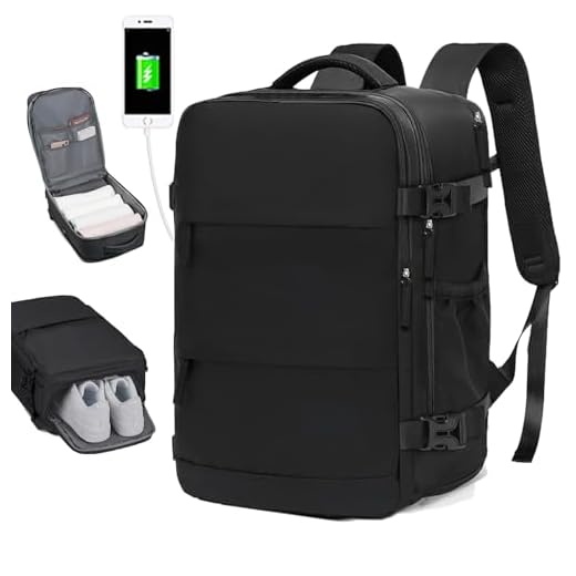 Mochila Notebook Feminina Masculina Executiva Impermeável Antifurto Mochila Expansível Para Trabalho Faculdade Viagem Bagagem de Mão Notebook 15,6 com Porta USB (Preta)