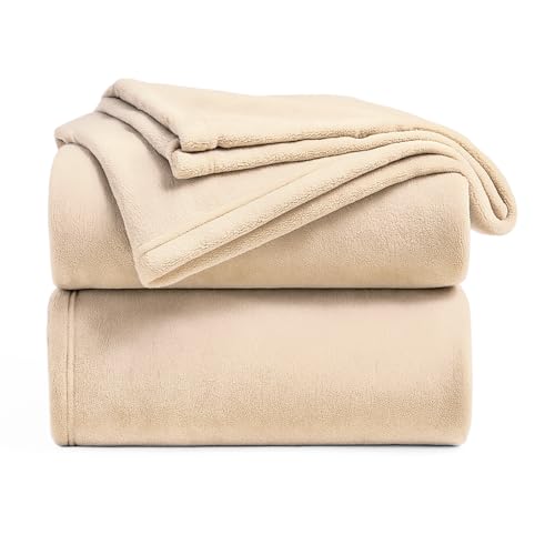 TIENDA EURASIA - Manta Sofá | Terciopelo | 100% Microfibra | Medidas 130x160 cm | Tacto Suave Tipo Sedalina | para Salones y Dormitorios | Proporciona Confort (Crudo)