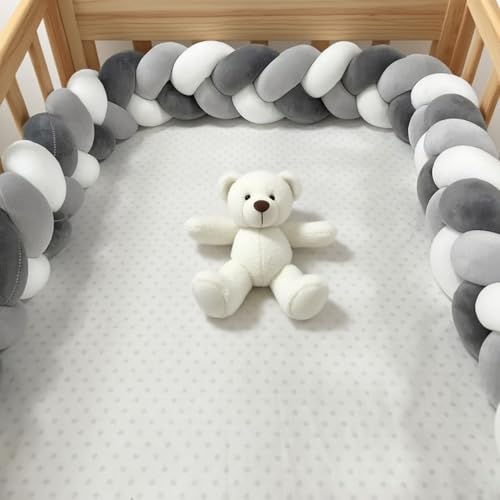 RZYW 100% Cotton Bed Set All Round Braided Protector for Room Decor Home, Bedroom Thick Soft Breathable Cushion Side Cushion Bed Guard Rail Surrounds Cushions,C1,350CM