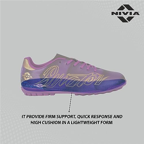 Image of Nivia Aviator 3.0 Turf Shoe for Men with PVC Synthetic Leather and Die Cut Lightweight Insole Provides More Comfort and Grip, High Shear Strength TPU Sole