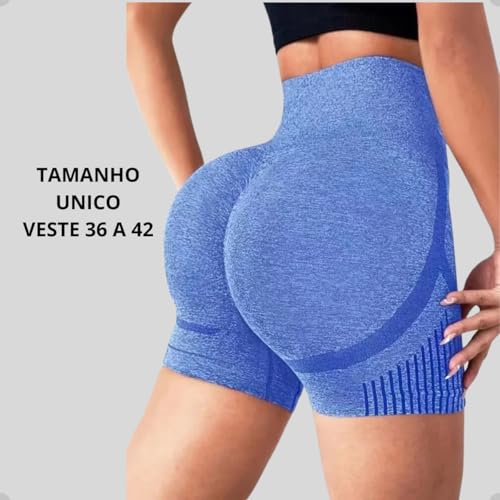 Shorts Legging Feminino Academia Sem Costura Original Empina Bumbum Fitness Ideal para Yoga, Academi