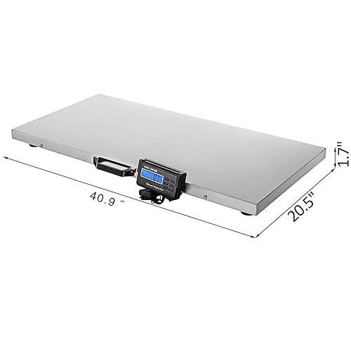 Miniatura 3 de Escala digital veterinaria para ganado, báscula veterinaria para mascotas, plataforma de acero inoxidable, 1100 libras, báscula de envío postal