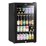 Dellonda Baridi 85L Under Counter Drinks/Beer & Wine Cooler Fridge with Light, Black - DH13