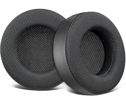 SOULWIT Ear Pads Replacement for Corsair Virtuoso RGB Wireless XT SE Gaming Headset, Earpads Cushions with Mesh Fabric, High-Density Noise Isolation Foam, Added Thickness - Black