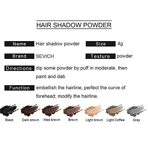 Magik Waterproof Hair Line Filler Filling Powder Hairline Instant Cover Up Shadow (Black, 2 Pack) #TOP4