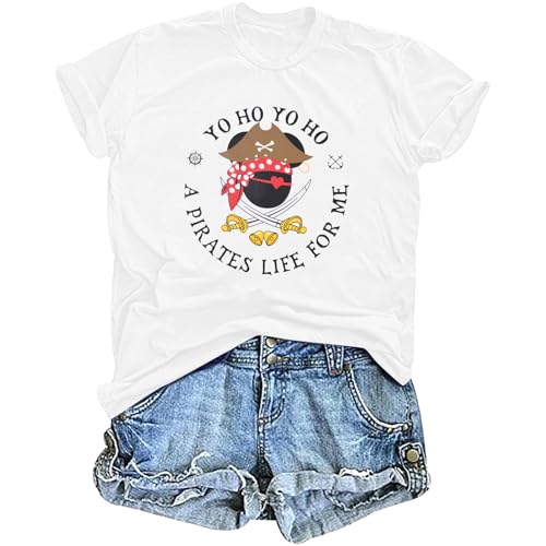 Pirate Shirts Women Yo Ho Yo Ho A Pirate Life for Me Shirt Cruise Tshirt Family Trip Tee Top