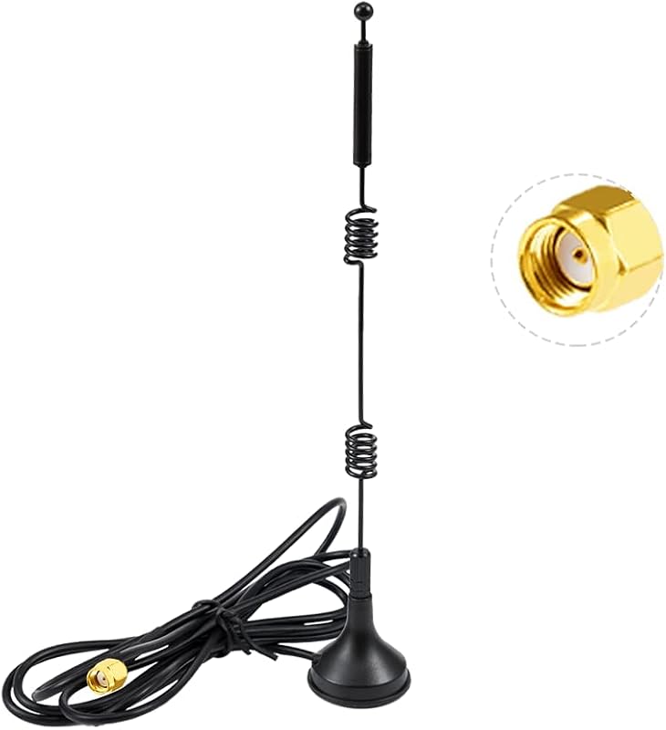 Antena WiFi 2.4G /5G/5.8G Frecuencia dual 8dBi MIMO Amplificador de señal omnidireccional Base magnética Conector RP-SMA 1.5M 4.9ft para red PCIE Enrutador de tarjeta WiFi Antena externa WLAN inalámbrica