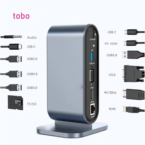 Image of Tobo USB C HUB 12-in-1, USB C Docking Station