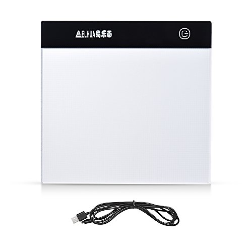 Aibecy Portable A5 LED Light Box Drawing Tracing Tracer Copy Board Table Pad Panel Copyboard with Stepless Brightness Control USB Cable for Artist Animation Sketching Architecture Calligraphy