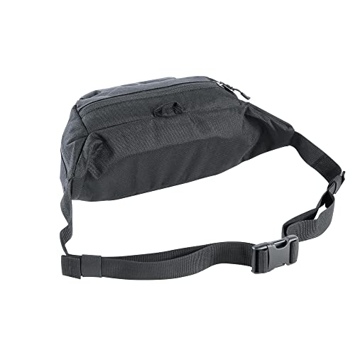 Tatonka Bauchtasche Funny Bag M - Robuste Hüfttasche mit großem Reißverschlussfach, Zwei Seitentaschen und Einer Fronttasche (Black)