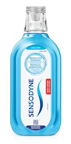 Sensodyne Enjuague Bucal Cool Mint, Para Dientes Sensibles, Protección Duradera Sin Alcohol, Alivio Clínicamente Probado, 500 ml