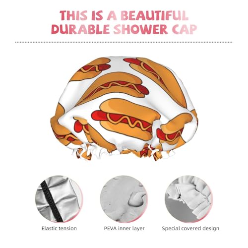 Bonnet de douche imperméable hot dog pour protéger le brushing