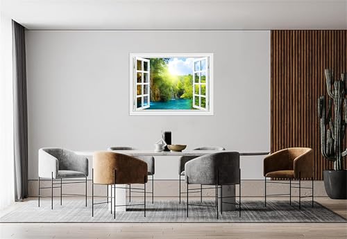 Tableau sur toile nature évocation cascade sauvage et sérénité