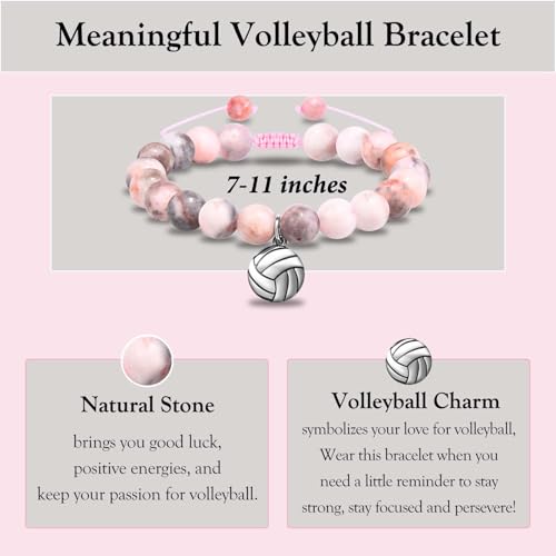 Image of EFVISD Volleyball Bracelet Gifts for Teen Girls Volleyball Players Team, Christmas Birthday Valentines Graduation Back to Schoool Gifts for Girls Daughter Granddaughter Niece Sister