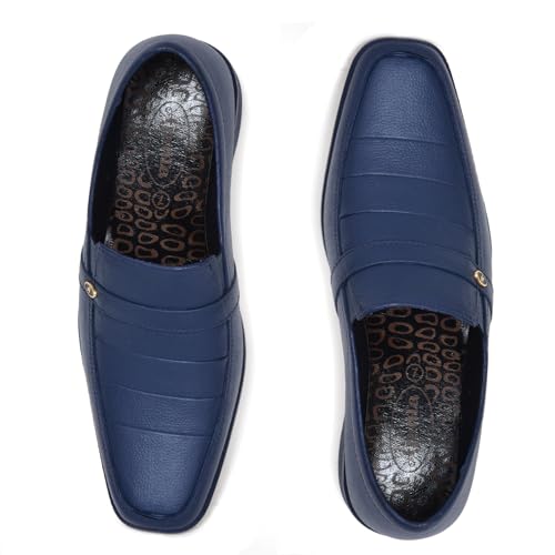 Image of AJANTA Men's Slip-on PVC Formal Shoes | Water Proof & Rain Shoes| Anti Skid Outsole for Firm Grip | Lightweight & Comfortable Loafer for Office & Party