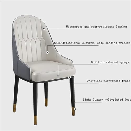 Image of Dream Furnishing - Set of 4 Dinning Chairs Elegant & Luxury Looks Strong Metal Frame Legs for Home Cafe Office Hotel (Black)
