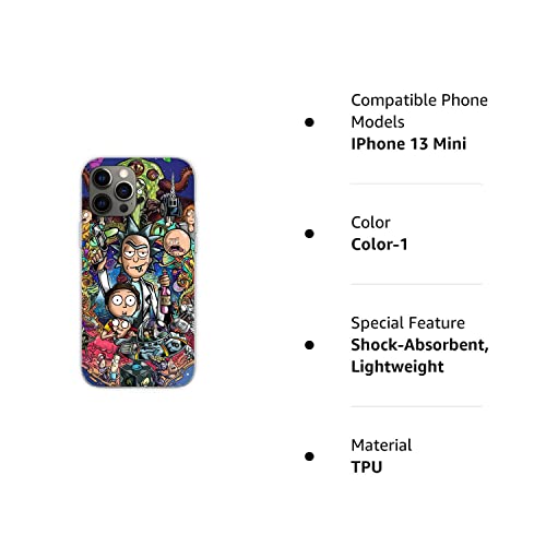 Compatible With Iphone 13 Mini Case Morty Cool And Cartoon Rubber Rick Protection Shockproof Print Pure Clear Phone Cover Case For Boys Girls Kids #TOP4
