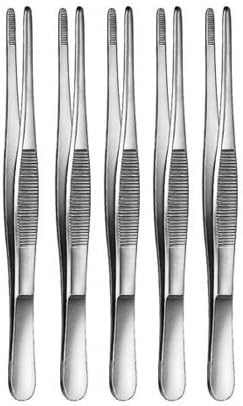 Thumb Dressing Surgical Forceps 6 inches Serrated Pack of 5