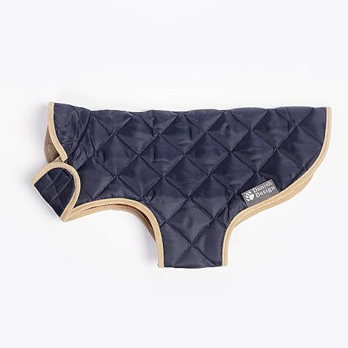 Danish Design Navy Diamond Quilt Shower Proof Thermal Lined Dog/Puppy Coat 22 Inch 55 cm - Image 4