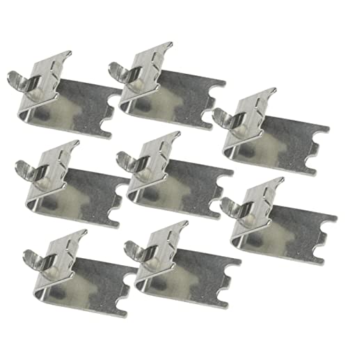 DOITOOL 8piezas Clips Para Estantes De Congelador y Refrigerador Soporte De Inoxidable Fácil Instalación y Uso Accesorios Antideslizantes Para Almacenaje Cocina