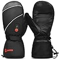 SAVIOR HEAT Heated Mittens Battery Gloves Men Women, Flexible Crab Finger Rechargeable Ski Mitten with 7.4V 2200mAh Battery for Winter Snow Skating Camping Hunting Hiking Motorcycle