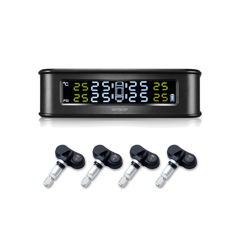 Skyshop Solar M200 Prime TPMS Internal USB/Solar TPMS (Car Tyre Pressure Monitoring System) Tire Pressure & Temperature Display