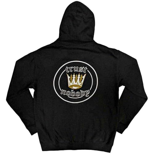 Tupac Crown Seal Zipped Sweat-Shirt À Capuche - Sweat Homme Capuche Hip Hop Noir