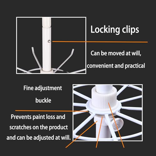 7-stöckiges verkaufsständer multifunktionales Drehregal,Metall-Display-Regal,Vertikale Regale für Einzelhandelsgeschäfte und Supermärkte ,Für Hüte,Handschuhe,Schals,Schmuck,Accessoires,etc.(Weiß)