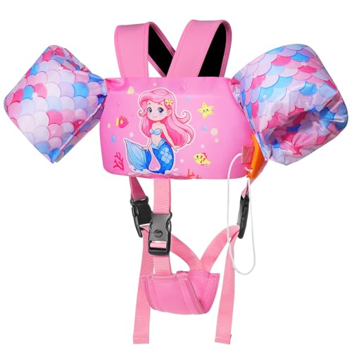 MoKo Gilet de Bain pour Enfants, Brassard de Natation avec Sangle Réglable, Gilet de Natation, Veste de Natation Flottant, Équipement de Natation pour Plage...