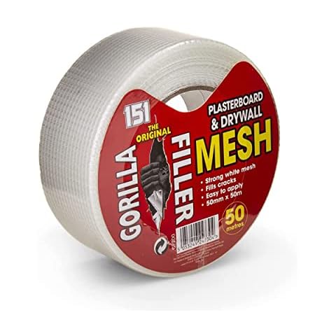 Gorilla Filler Plasterboard & Drywall Mesh Tape 50m Cover
