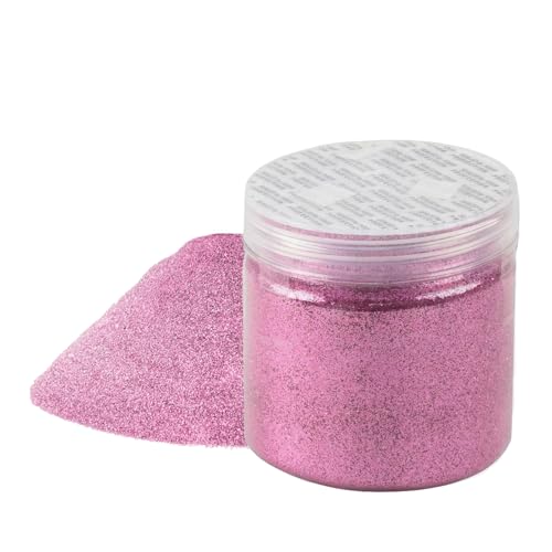 Polvo Metálico con Purpurina Fina de 100 g, Rosa Fino con Purpurina, Purpurina en Polvo Iridiscente Metálica, Sparkling Fine Resin Glitter Powder, 0,2mm Rosa Purpurina para Manualidades
