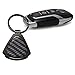 iPick Image for Ford Focus ST Real Black Carbon Fiber Gunmetal Black Metal Teardrop Key Chain