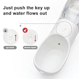 Outdoor Dog Water Bottle Dispenser - Leak Proof Water Bottle for Dogs On The Go with Food Container Multifunctional Travel Dog Water Bottle(White) Outdoor Dog Water Bottle Dispenser Leak Proof Water Bottle for Dogs On The Go with Food Container Multifunctional Travel Dog Water BottleWhite