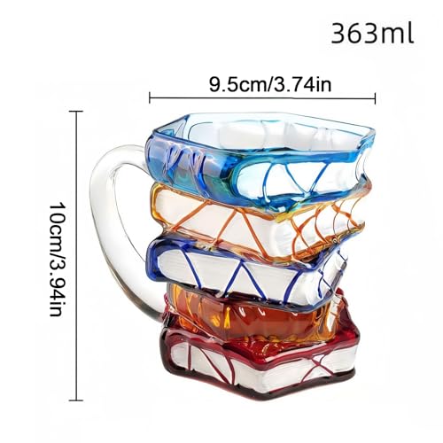 Vaso de café de vidrio transparente con material resistente y acabado colorido 6