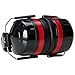 Amazon Basics Noise Reduction Safety Earmuffs Ear Protection, Black and Red